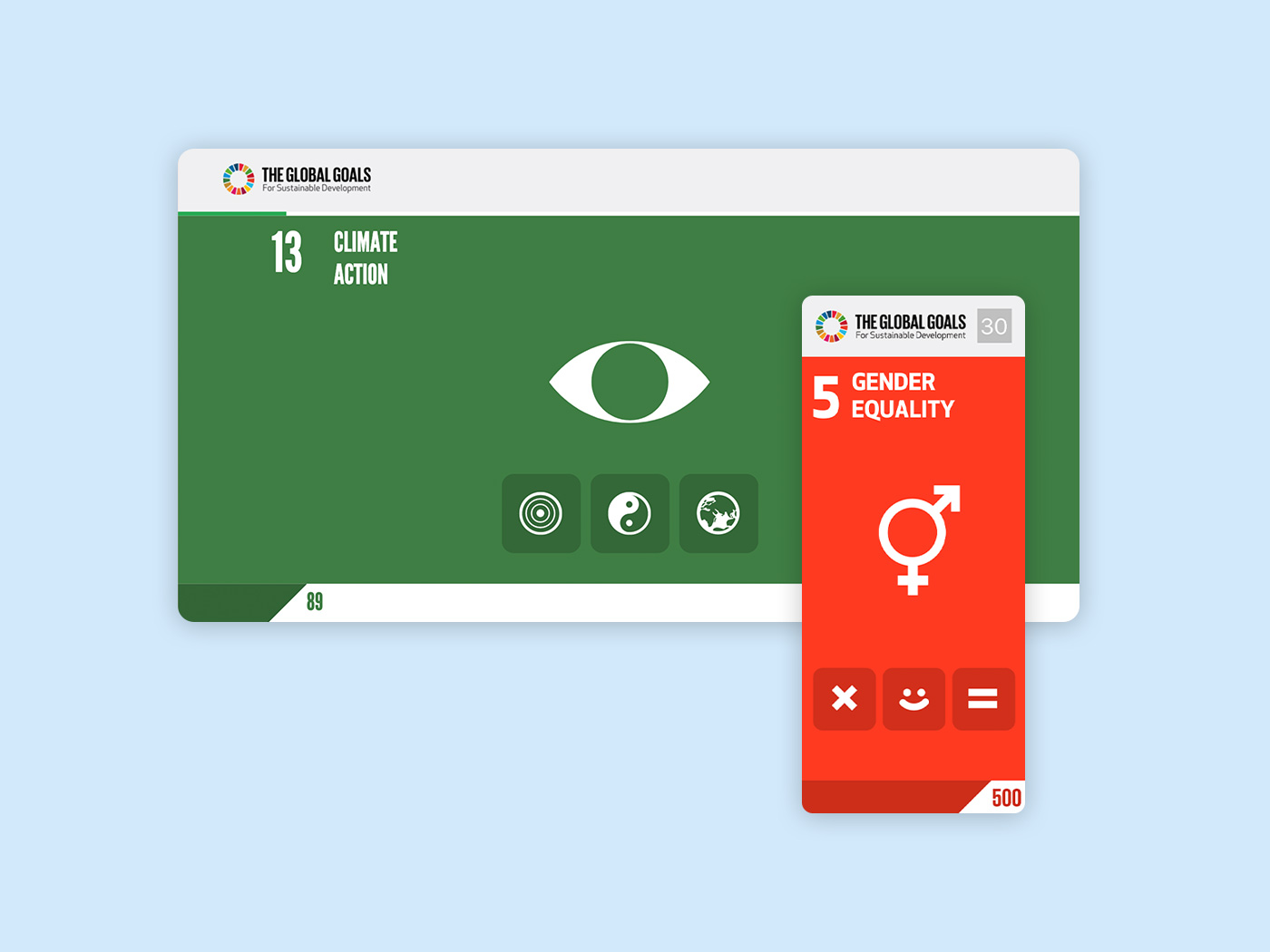 Web interactive to raise awareness of the the Global Goals